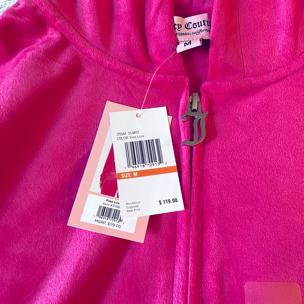 COPY - Juicy Couture Bling Velour Track Suit -Pink(Size M) 💖💖Offers Welcome💖💖 - Picture 6 of 16